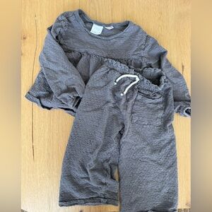 Gray Textured  Outfit 3/4T